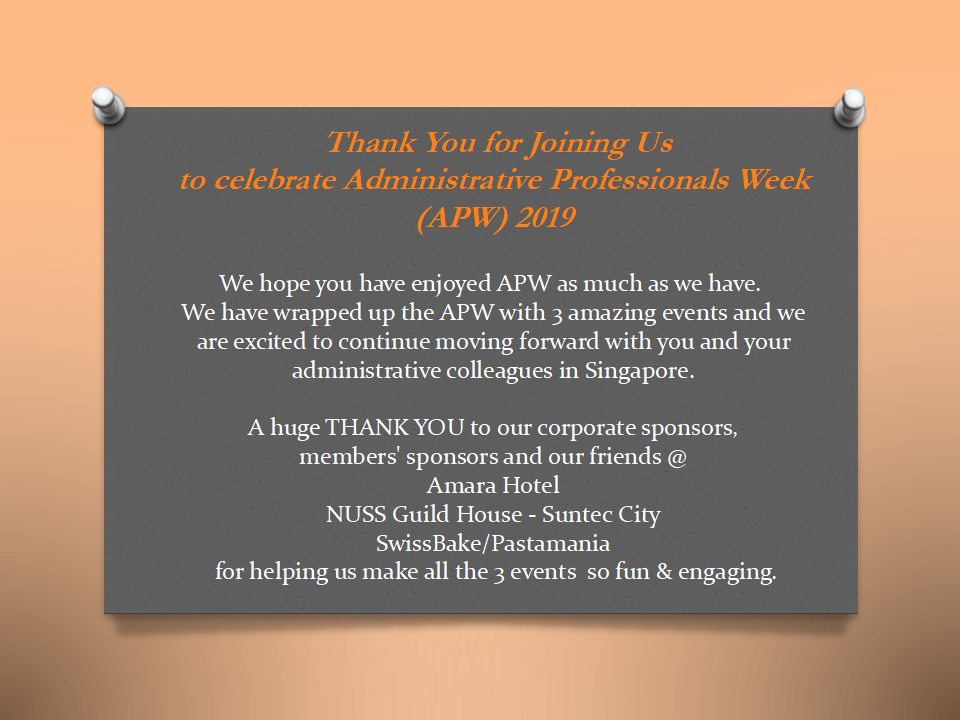 Administrative Professionals Week (APW)